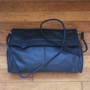 Vintage Navy Leather Clutch